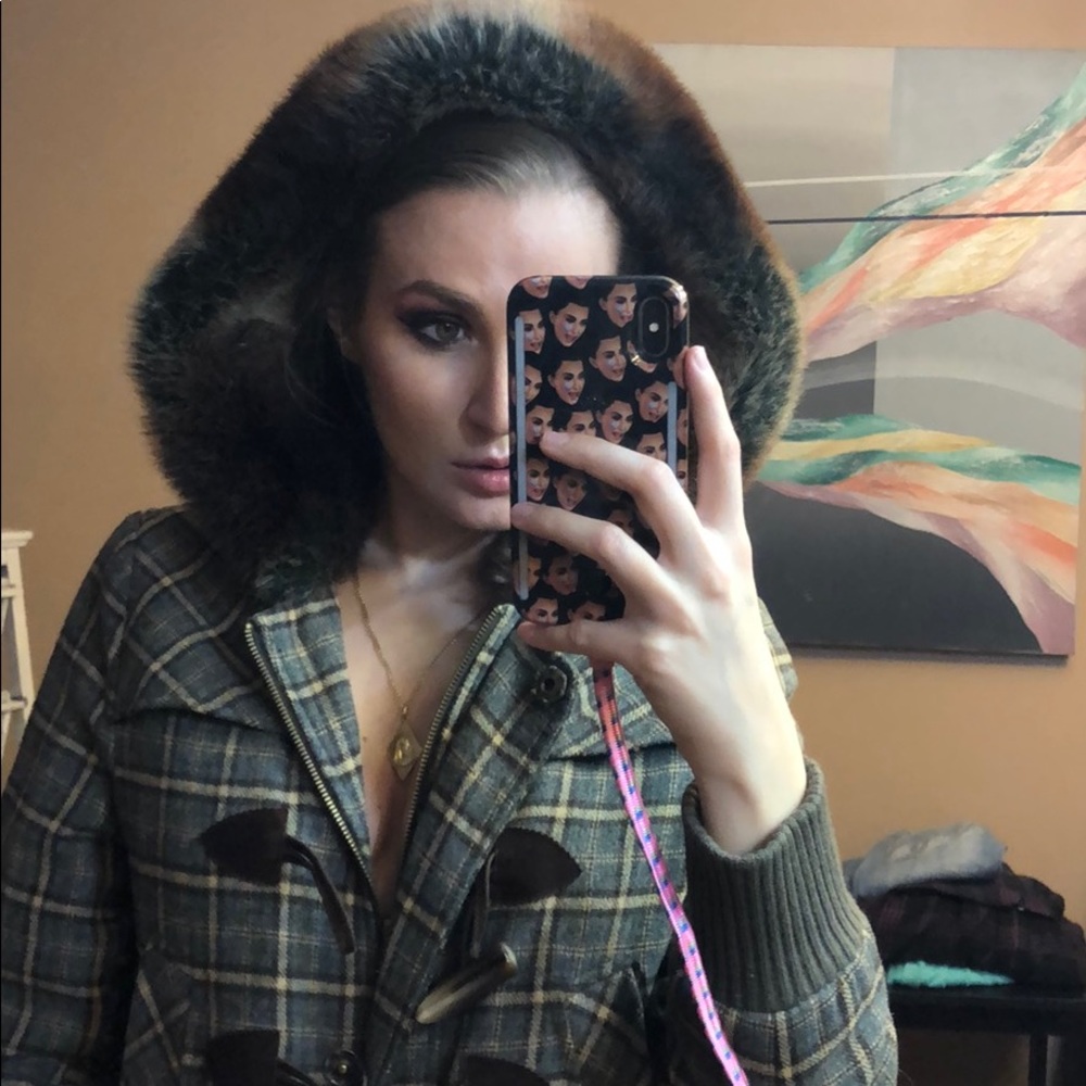 Dollhouse Jacket w/Faux Fur Hood (sz M)